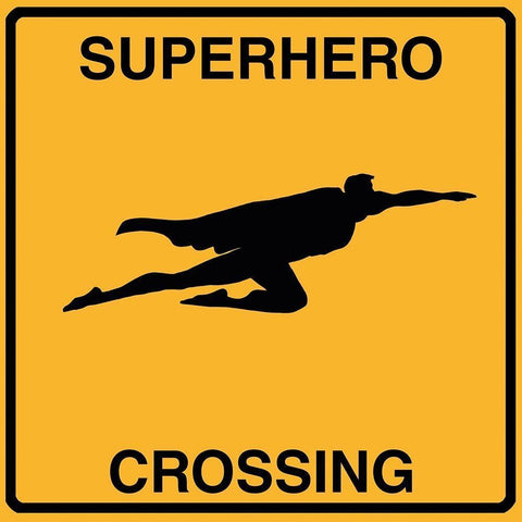 Super Hero Crossing Gold Ornate Wood Framed Art Print with Double Matting by Lavoie, Tina