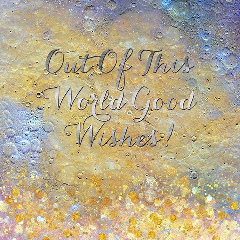 Out Of This World Good Wishes Black Ornate Wood Framed Art Print with Double Matting by Lavoie, Tina