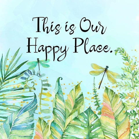 This is Our Happy Place White Modern Wood Framed Art Print by Lavoie, Tina