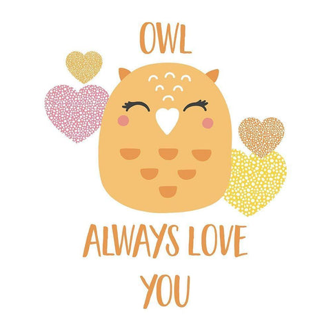 Owl Always Love You Gold Ornate Wood Framed Art Print with Double Matting by Lavoie, Tina