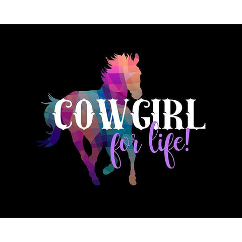 Cowgirl for Life White Modern Wood Framed Art Print by Lavoie, Tina