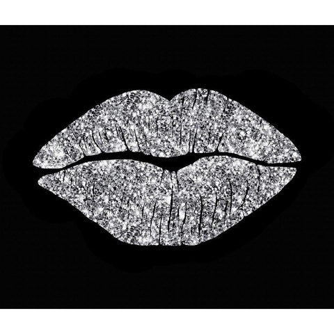 Silver Glitter Kiss Gold Ornate Wood Framed Art Print with Double Matting by Lavoie, Tina