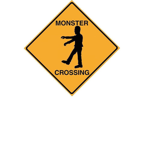 Monster Crossing Tee Black Modern Wood Framed Art Print with Double Matting by Lavoie, Tina