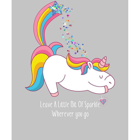 Leave A Little Bit Of Sparkle Tee White Modern Wood Framed Art Print by Lavoie, Tina