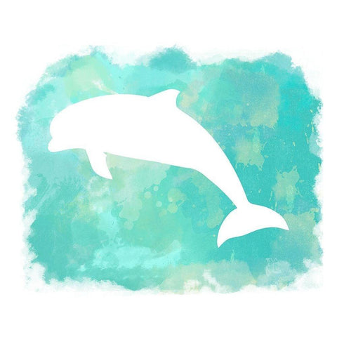 Heart of the Sea Dolphin Gold Ornate Wood Framed Art Print with Double Matting by Lavoie, Tina