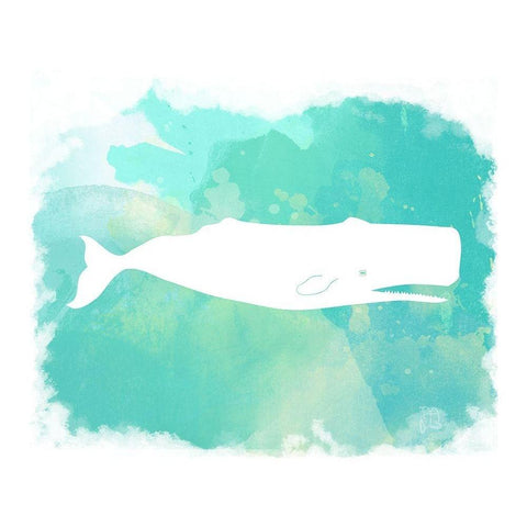 Heart of the Sea Sperm Whale White Modern Wood Framed Art Print by Lavoie, Tina