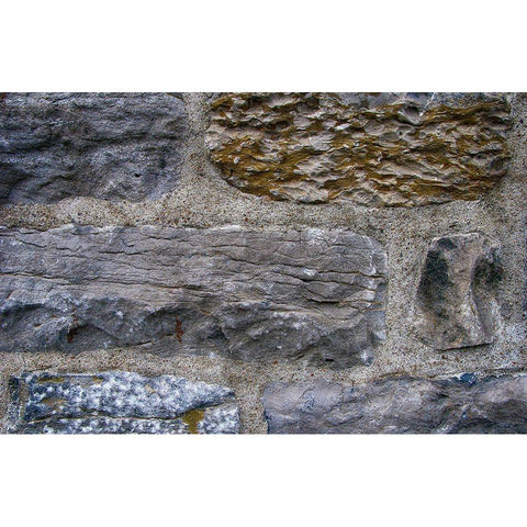 Old Montreal Ancient Wall Gold Ornate Wood Framed Art Print with Double Matting by Lavoie, Tina