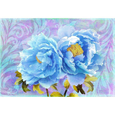 Bleu Gold Ornate Wood Framed Art Print with Double Matting by Lavoie, Tina