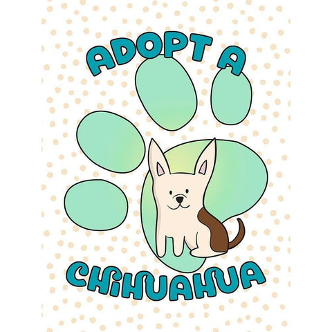 Adopt A Chihuahua Black Modern Wood Framed Art Print by Lavoie, Tina