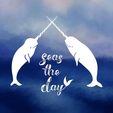 Seas the Day Black Ornate Wood Framed Art Print with Double Matting by Lavoie, Tina