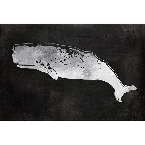 Sperm Whale Black Modern Wood Framed Art Print by Lavoie, Tina