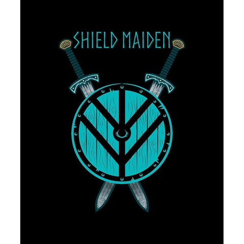 Shield Maiden Gold Ornate Wood Framed Art Print with Double Matting by Lavoie, Tina