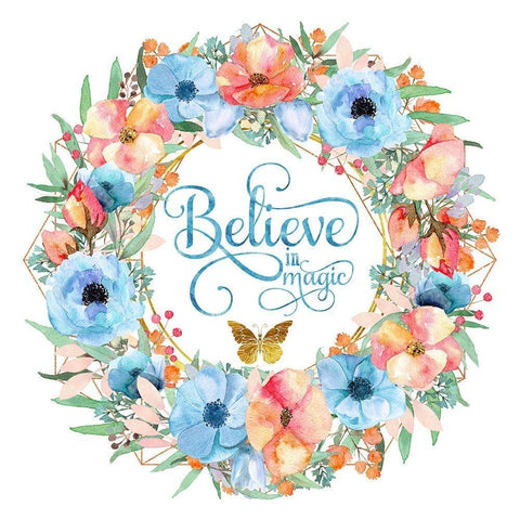 Believe in Magic White Modern Wood Framed Art Print by Lavoie, Tina