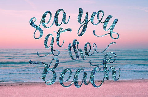 Sea You at the Beach White Modern Wood Framed Art Print with Double Matting by Lavoie, Tina