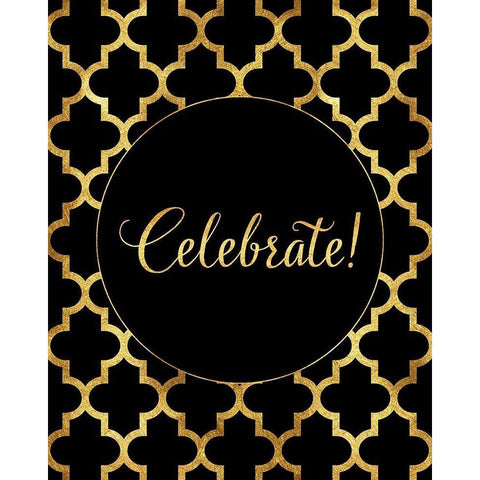 Arabesque Celebrate Gold Ornate Wood Framed Art Print with Double Matting by Lavoie, Tina