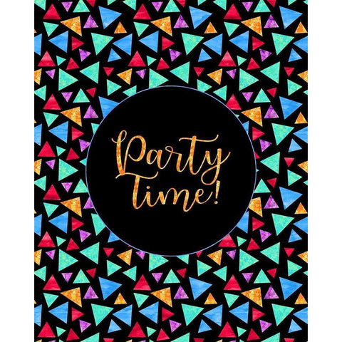 Party Time Bag Black Modern Wood Framed Art Print with Double Matting by Lavoie, Tina