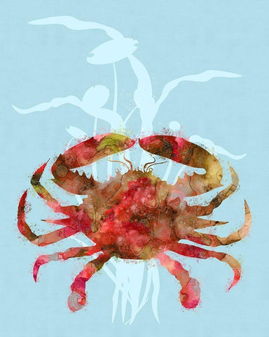 Mystical Crab Black Ornate Wood Framed Art Print with Double Matting by Lavoie, Tina