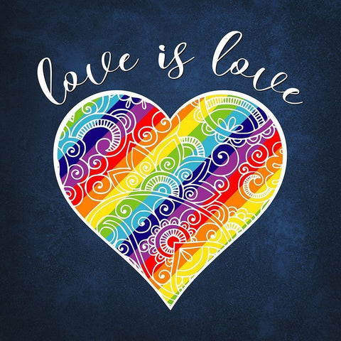 Love is Love Black Modern Wood Framed Art Print by Lavoie, Tina