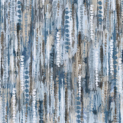 Boho Tie Dye Cool Water pattern White Modern Wood Framed Art Print by Lavoie, Tina