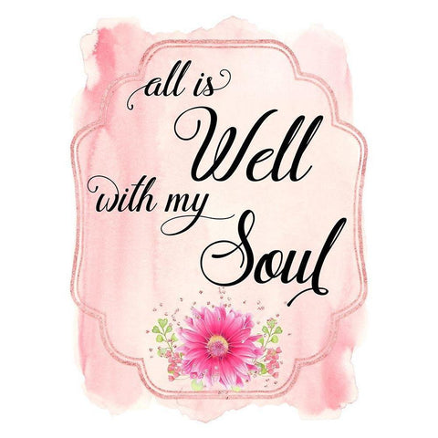 All Is Well With My Soul White Modern Wood Framed Art Print by Lavoie, Tina