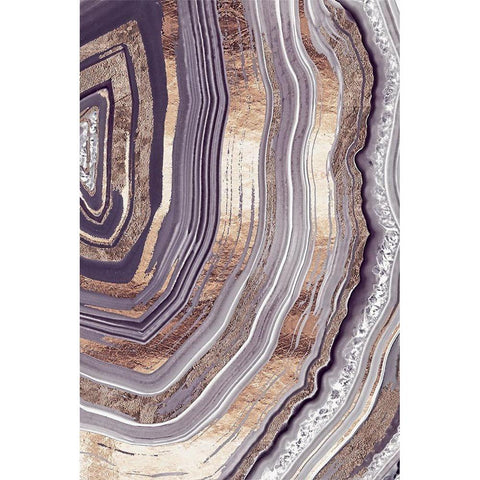 Tribeca Rose Gold Geode Gold Ornate Wood Framed Art Print with Double Matting by Lavoie, Tina