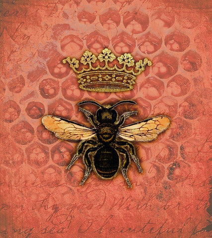 Honeycomb Queen Black Ornate Wood Framed Art Print with Double Matting by Lavoie, Tina