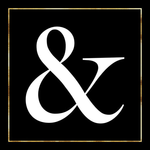 Ampersand Black Modern Wood Framed Art Print with Double Matting by Lavoie, Tina