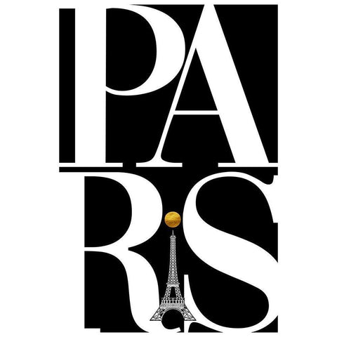 Paris Black Modern Wood Framed Art Print by Lavoie, Tina