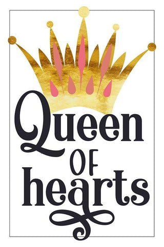 Queen of Hearts White Modern Wood Framed Art Print with Double Matting by Lavoie, Tina