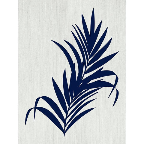 Indigo Palm Leaves Botanical I Gold Ornate Wood Framed Art Print with Double Matting by Lavoie, Tina