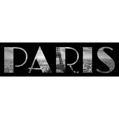 Paris Typography White Modern Wood Framed Art Print by Lavoie, Tina