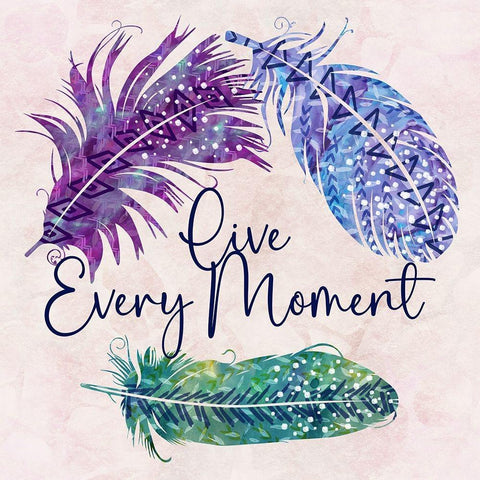Live every Moment Black Modern Wood Framed Art Print with Double Matting by Lavoie, Tina
