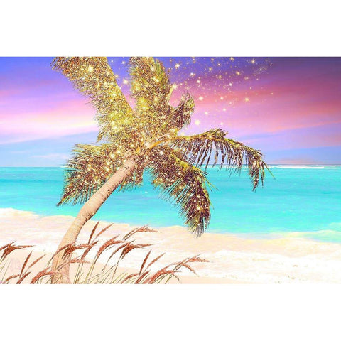 Starlight Beach Gold Ornate Wood Framed Art Print with Double Matting by Lavoie, Tina