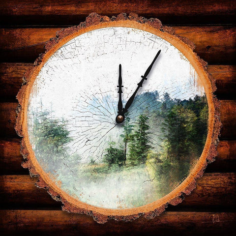 Mountain Time Black Modern Wood Framed Art Print with Double Matting by Lavoie, Tina