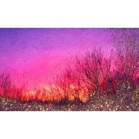 Sunset Magic White Modern Wood Framed Art Print by Lavoie, Tina