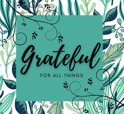 Grateful Black Ornate Wood Framed Art Print with Double Matting by Mitchell, Tina
