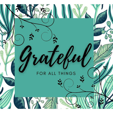 Grateful Black Modern Wood Framed Art Print with Double Matting by Mitchell, Tina