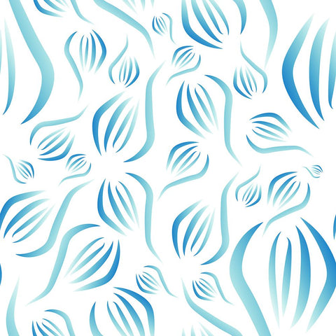 Leaf Abstract Pattern White Black Ornate Wood Framed Art Print with Double Matting by Mitchell, Tina