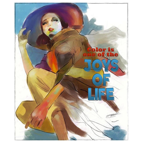 Joys Of Life White Modern Wood Framed Art Print by TMBorenstein