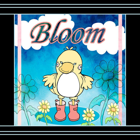 Bloom Black Ornate Wood Framed Art Print with Double Matting by Wade, Valarie