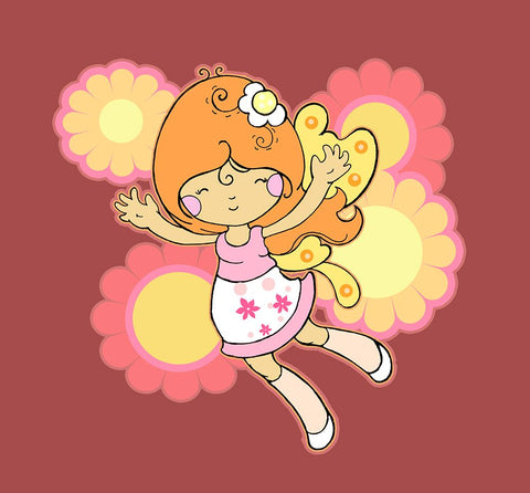 Flying Fairy Black Modern Wood Framed Art Print by Wade, Valarie