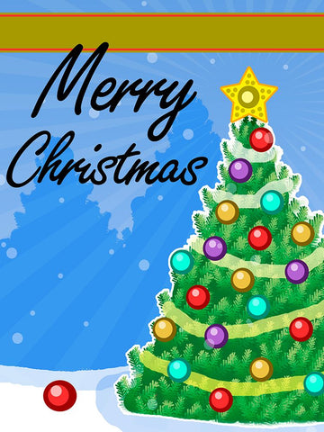 Christmas Tree Black Modern Wood Framed Art Print by Wade, Valarie