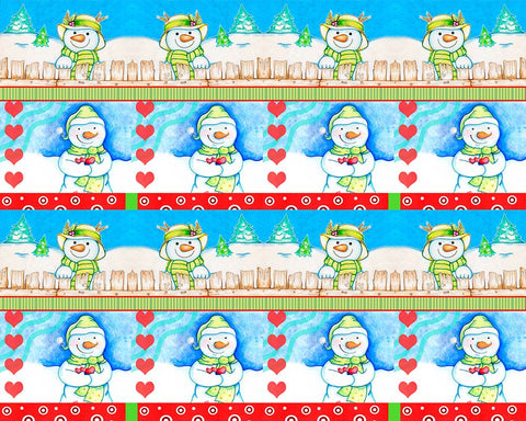 Christmas Pattern 2 White Modern Wood Framed Art Print with Double Matting by Wade, Valarie