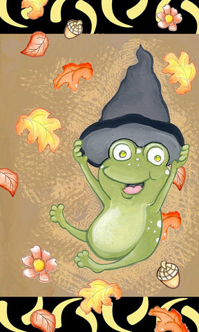 Falling For Fall White Modern Wood Framed Art Print with Double Matting by Wade, Valarie