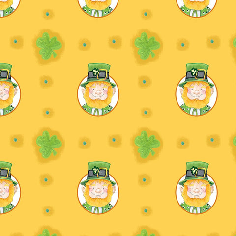 Leprechaun Black Modern Wood Framed Art Print by Wade, Valarie