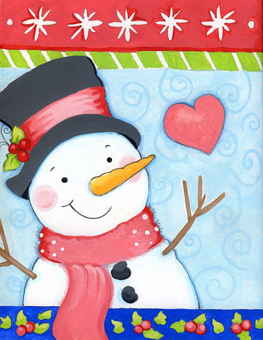 I Love Winter White Modern Wood Framed Art Print with Double Matting by Wade, Valarie