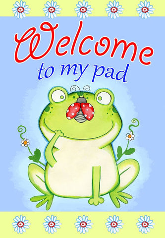 Welcome To My Pad Black Modern Wood Framed Art Print by Wade, Valarie