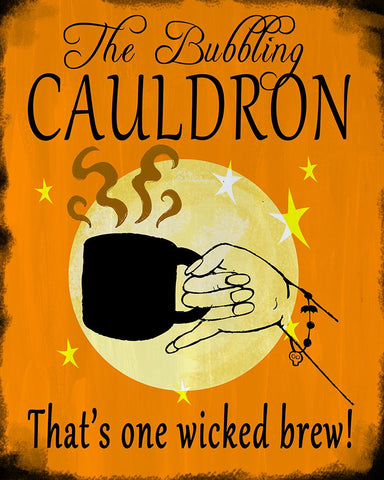 The Bubbling Cauldron Black Ornate Wood Framed Art Print with Double Matting by Wade, Valarie