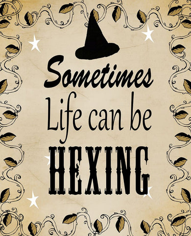 Sometimes Life Can Be Hexing Black Modern Wood Framed Art Print by Wade, Valarie