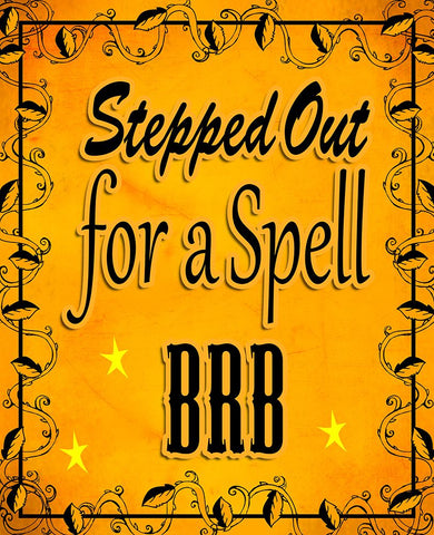 Stepped Out For A Spell White Modern Wood Framed Art Print with Double Matting by Wade, Valarie